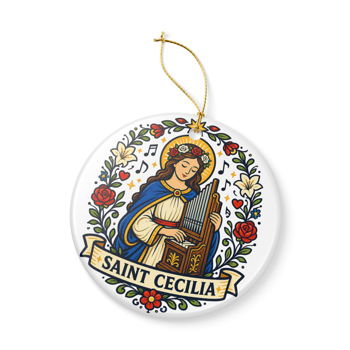 St. Cecilia Catholic Christmas Ornament