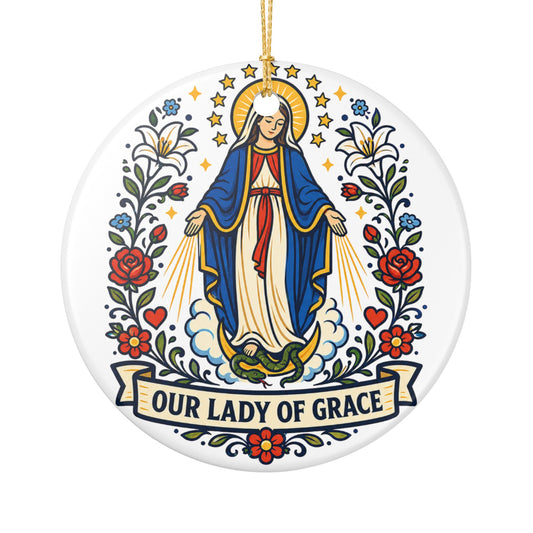 Our Lady of Grace Catholic Christmas Ornament