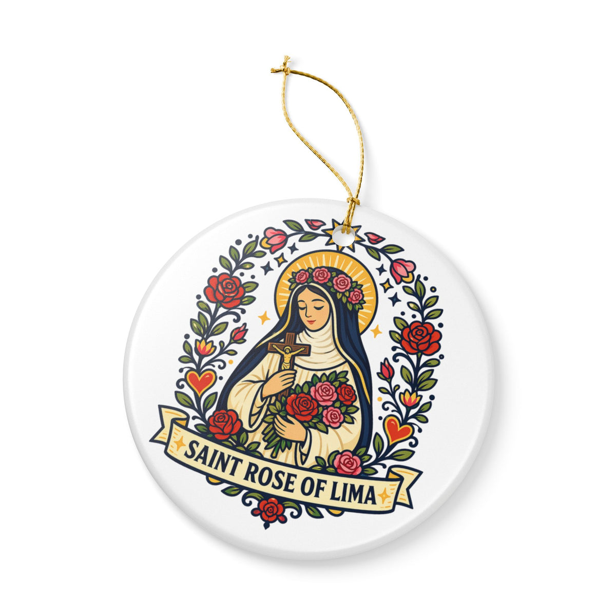 St. Rose of Lima Catholic Christmas Ornament