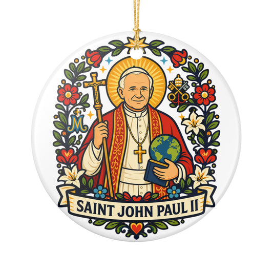 St. John Paul II Catholic Christmas Ornament