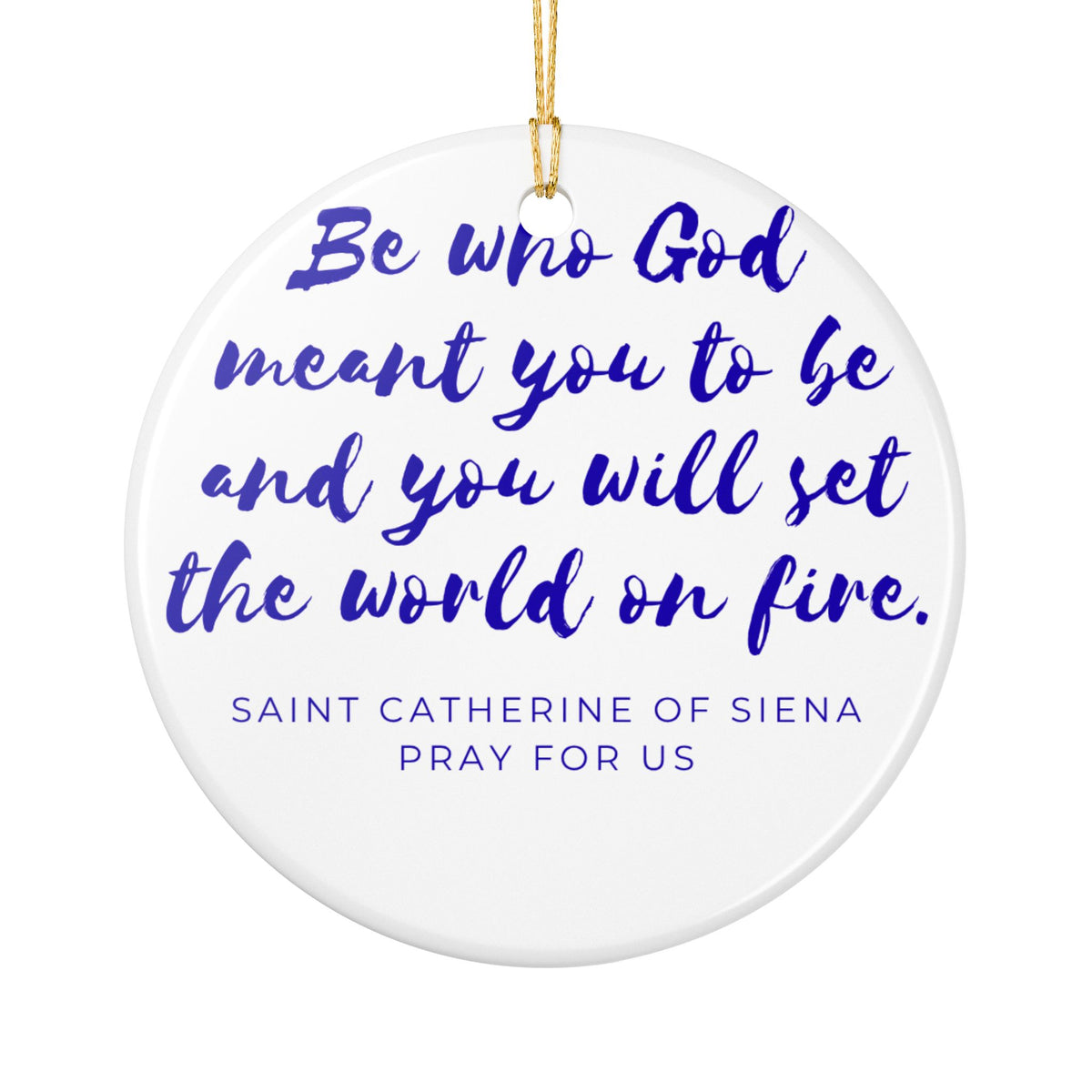 St. Catherine of Siena Catholic Christmas Ornament