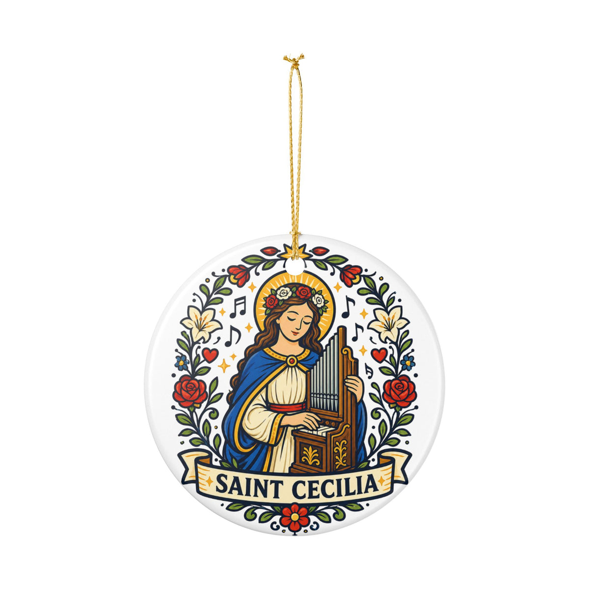 St. Cecilia Catholic Christmas Ornament