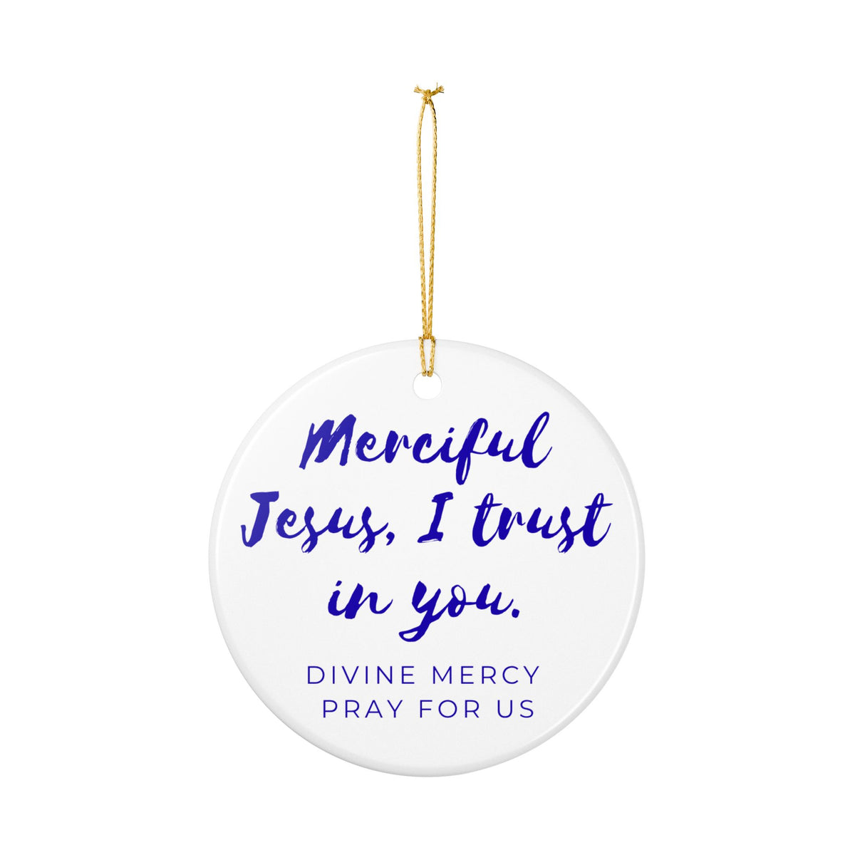 Divine Mercy Catholic Christmas Ornament