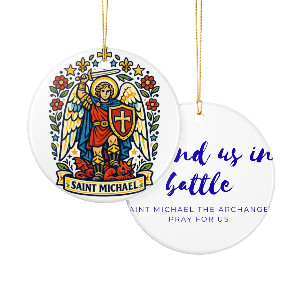 St. Michael the Archangel Catholic Christmas Ornament