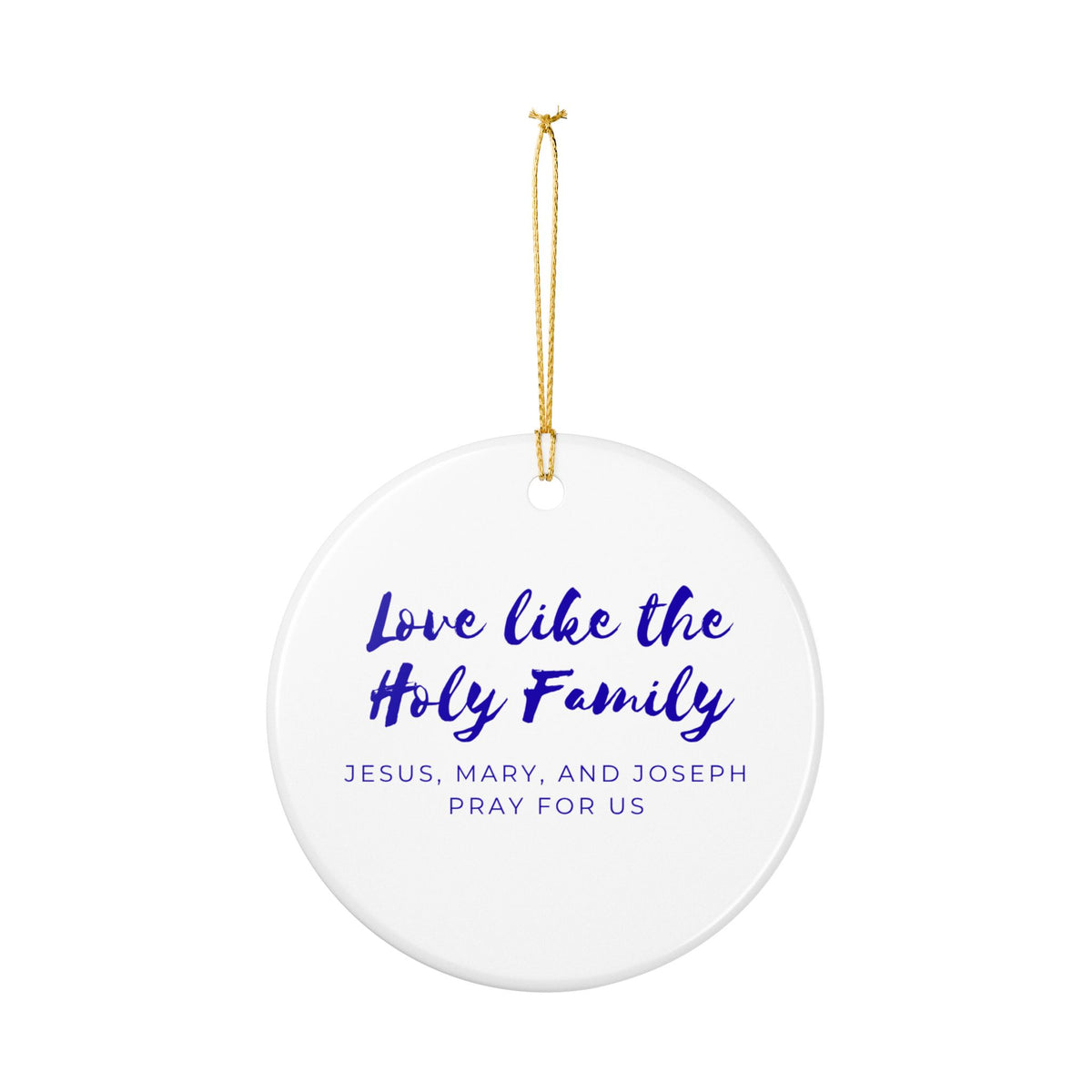Three Hearts of the Holy Family Catholic Christmas Ornament