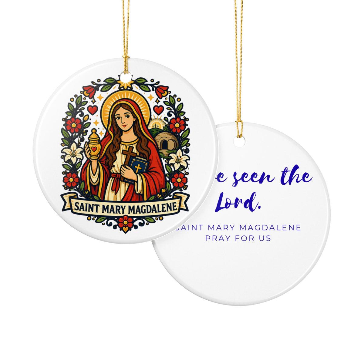 St. Mary Magdalene Catholic Christmas Ornament