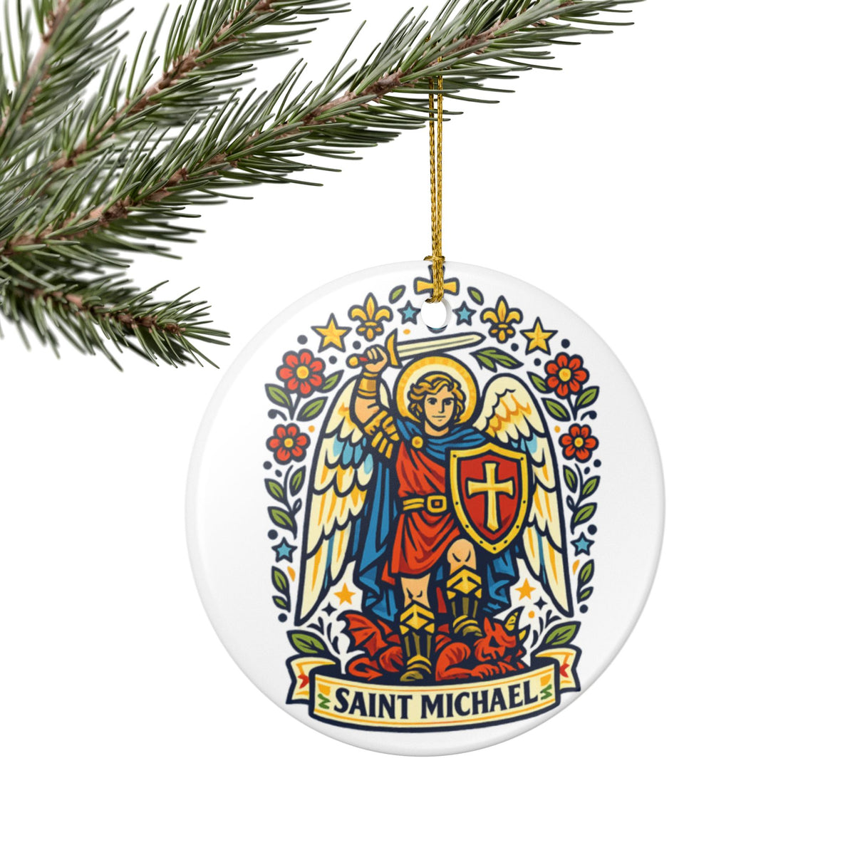 St. Michael the Archangel Catholic Christmas Ornament