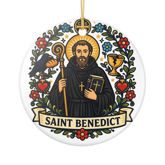 St. Benedict Catholic Christmas Ornament