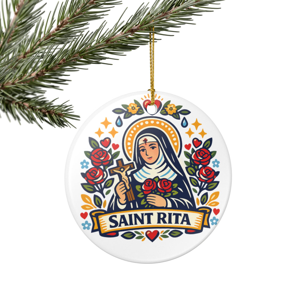 St. Rita Catholic Christmas Ornament