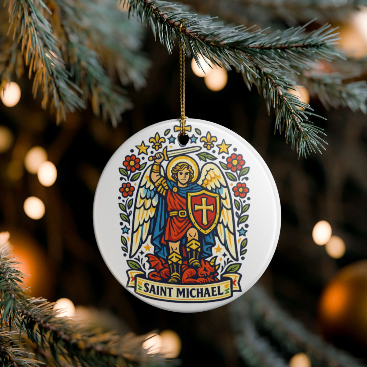 St. Michael the Archangel Catholic Christmas Ornament