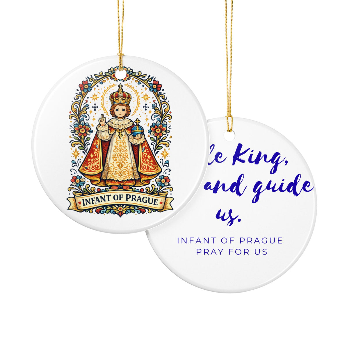 Infant of Prague Catholic Christmas Ornament