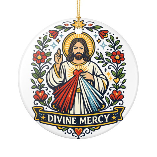 Divine Mercy Catholic Christmas Ornament