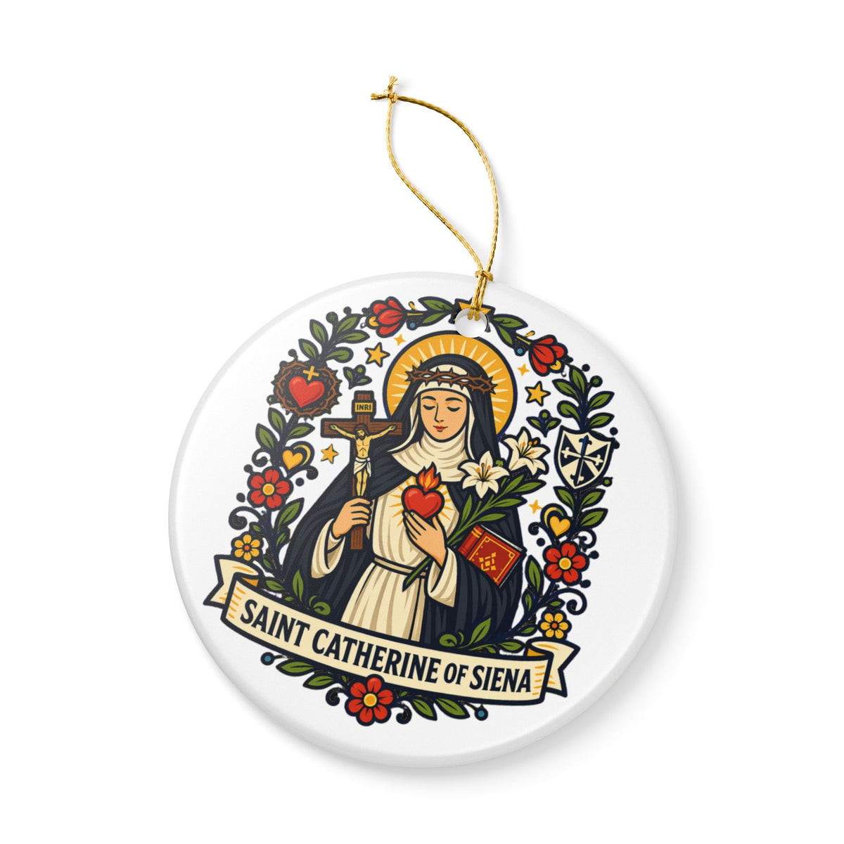 St. Catherine of Siena Catholic Christmas Ornament