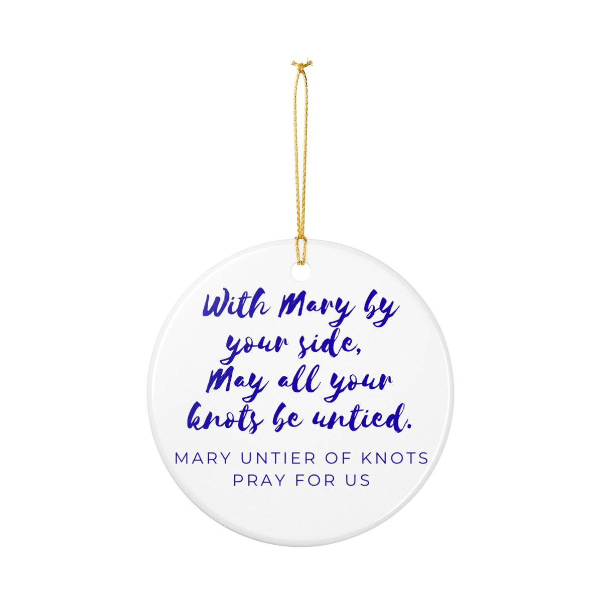 Mary Untier of Knots Catholic Christmas Ornament