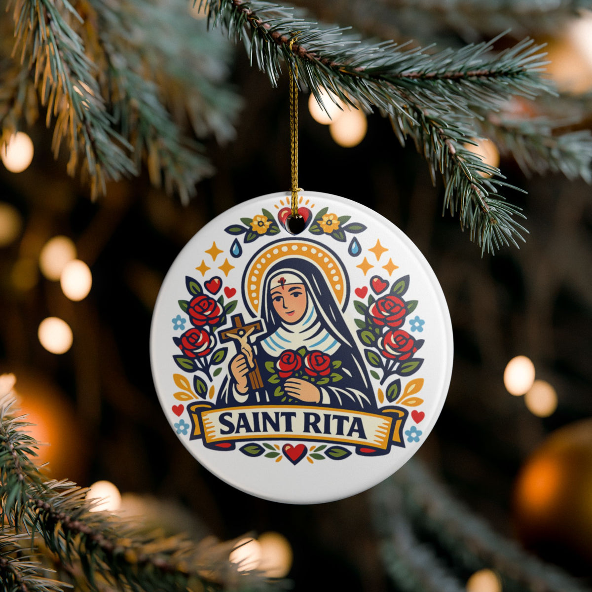 St. Rita Catholic Christmas Ornament