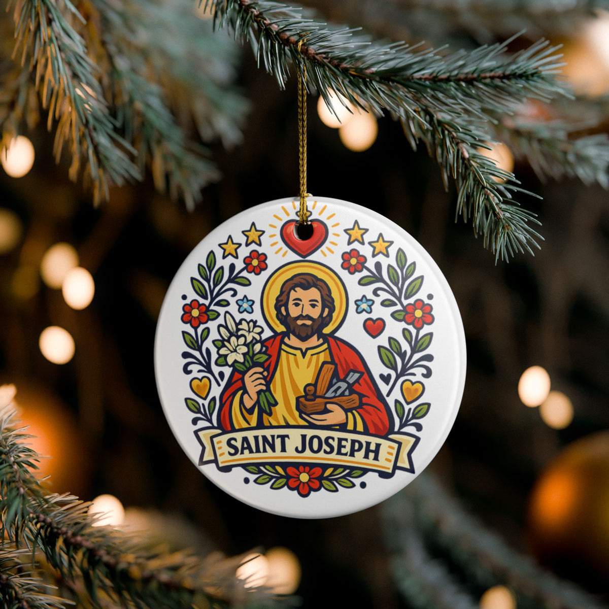 St. Joseph Catholic Christmas Ornament