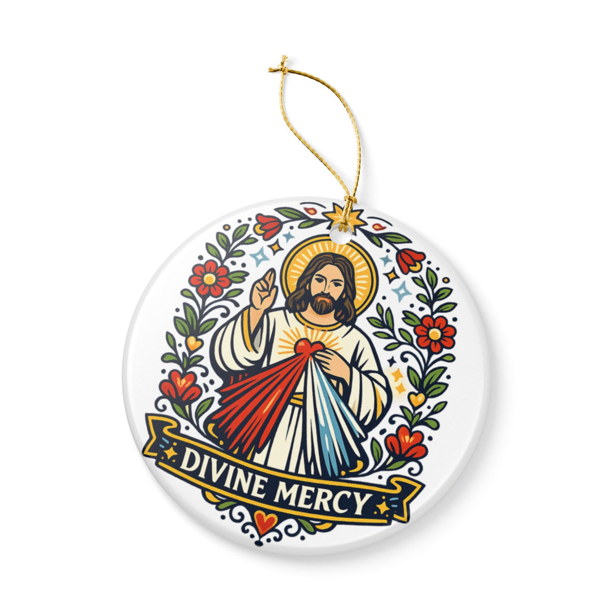 Divine Mercy Catholic Christmas Ornament