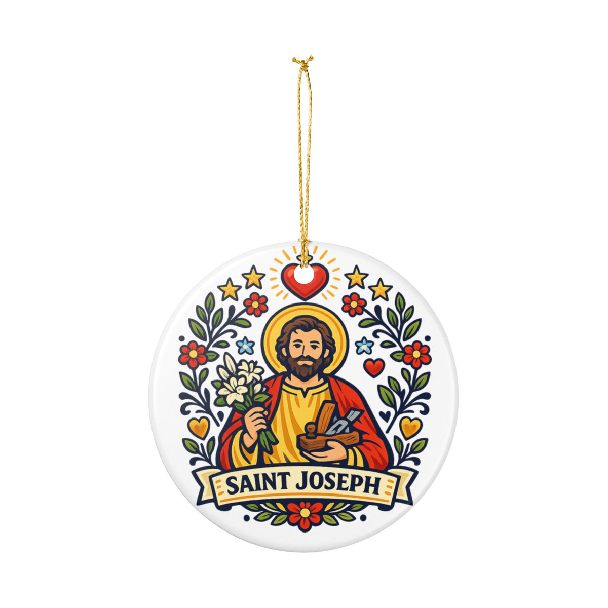 St. Joseph Catholic Christmas Ornament
