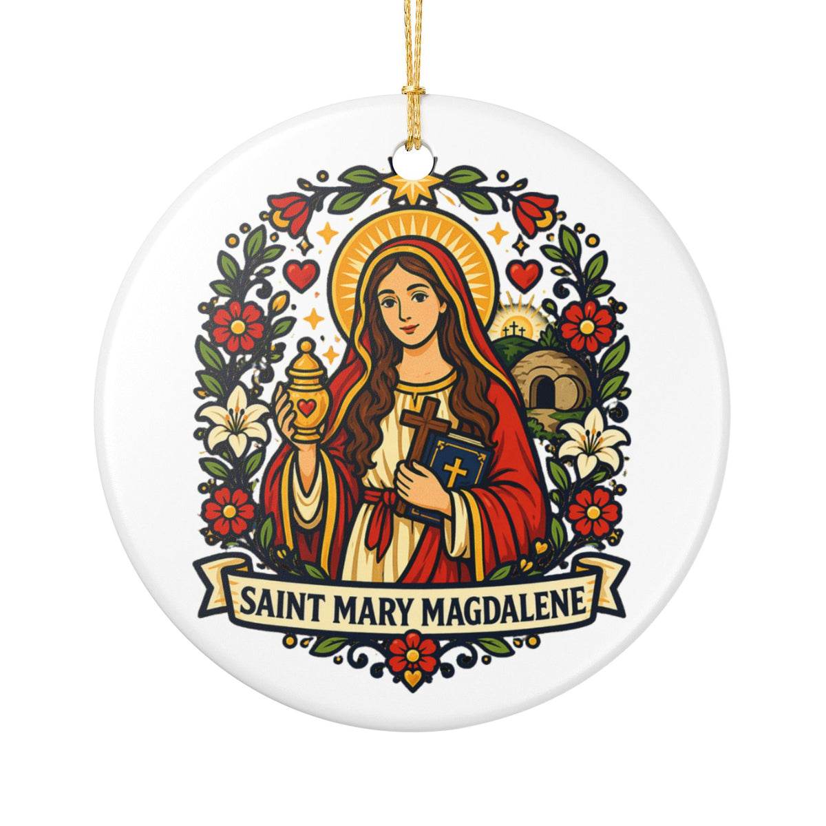 St. Mary Magdalene Catholic Christmas Ornament