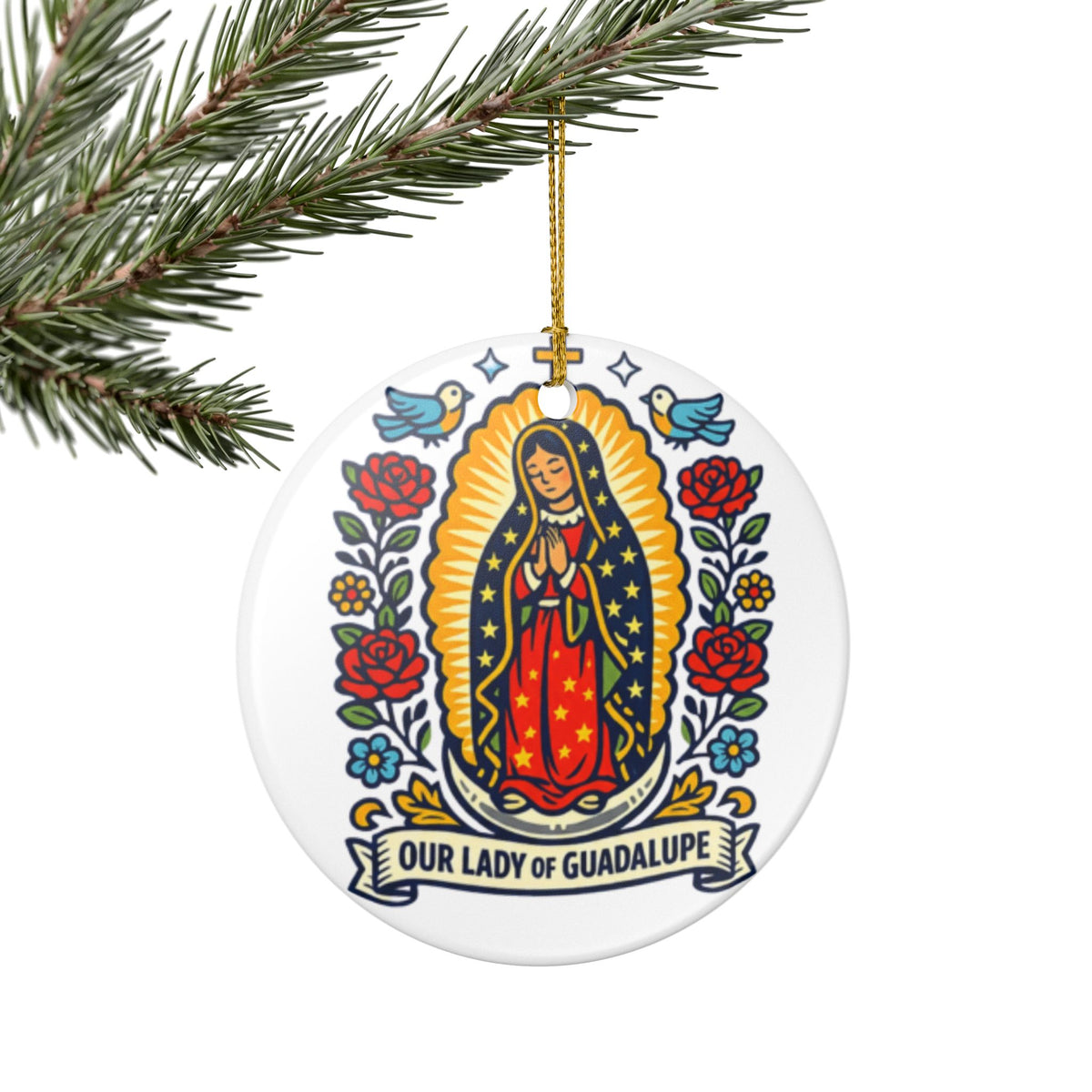 Our Lady of Guadalupe Catholic Christmas Ornament