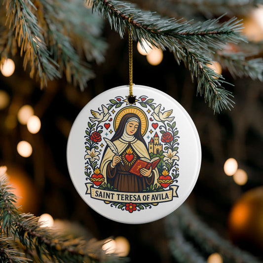 St. Teresa of Avila Catholic Christmas Ornament