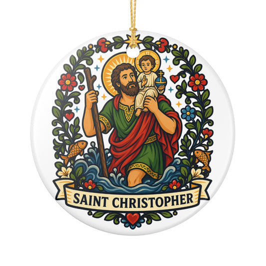 St. Christopher Catholic Christmas Ornament