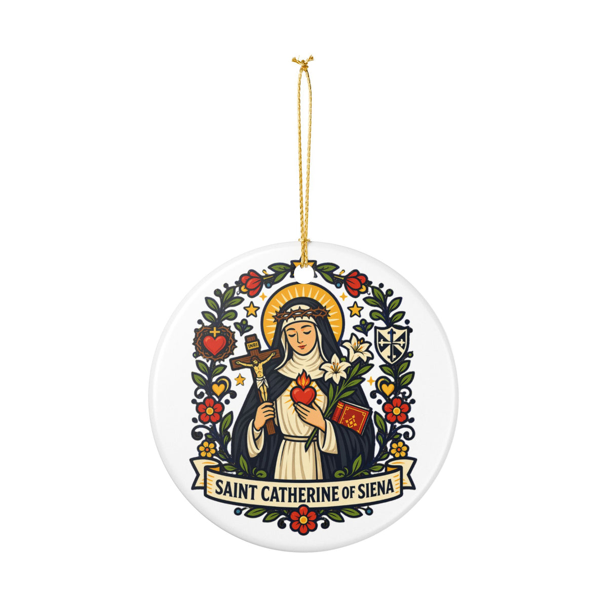 St. Catherine of Siena Catholic Christmas Ornament