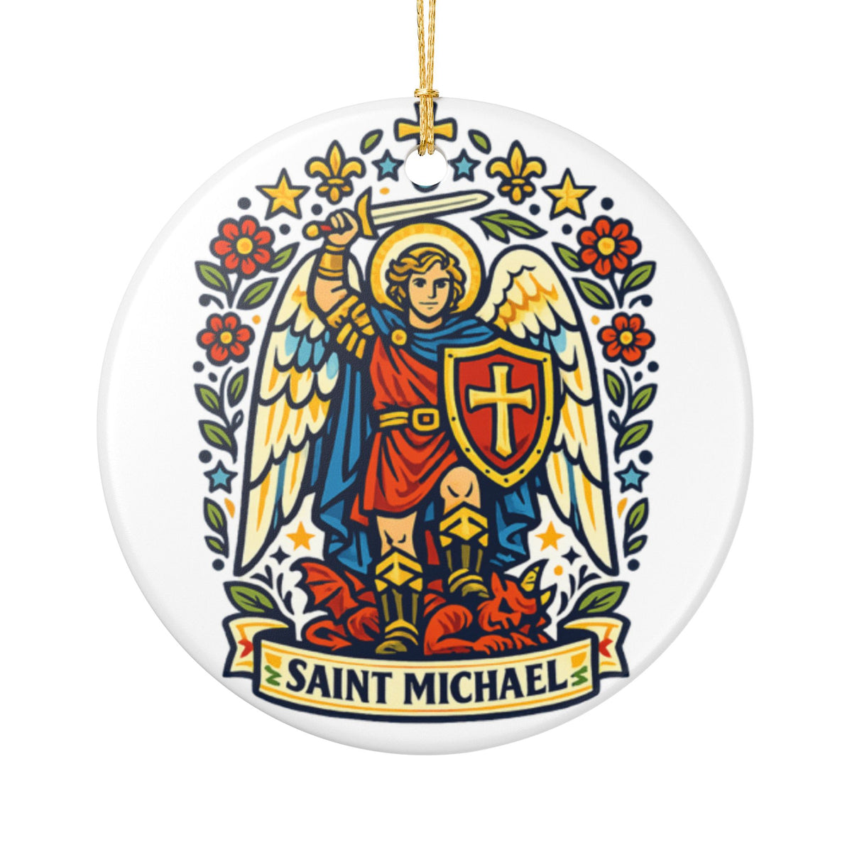 St. Michael the Archangel Catholic Christmas Ornament