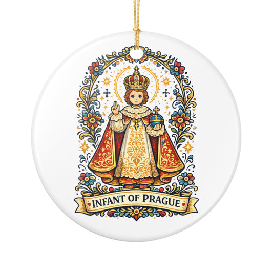 Infant of Prague Catholic Christmas Ornament