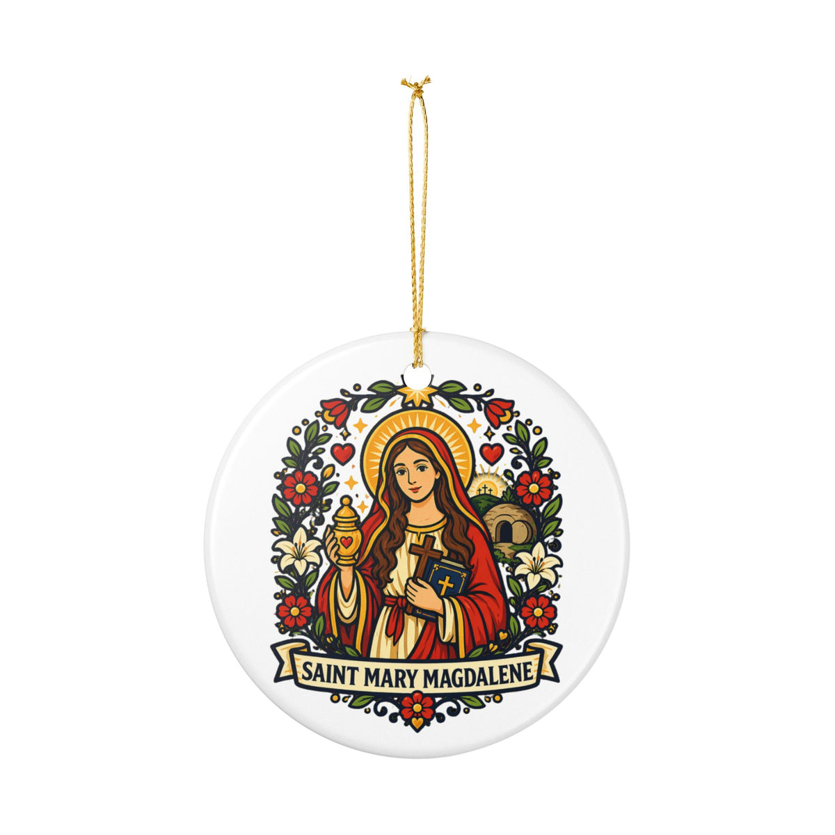 St. Mary Magdalene Catholic Christmas Ornament