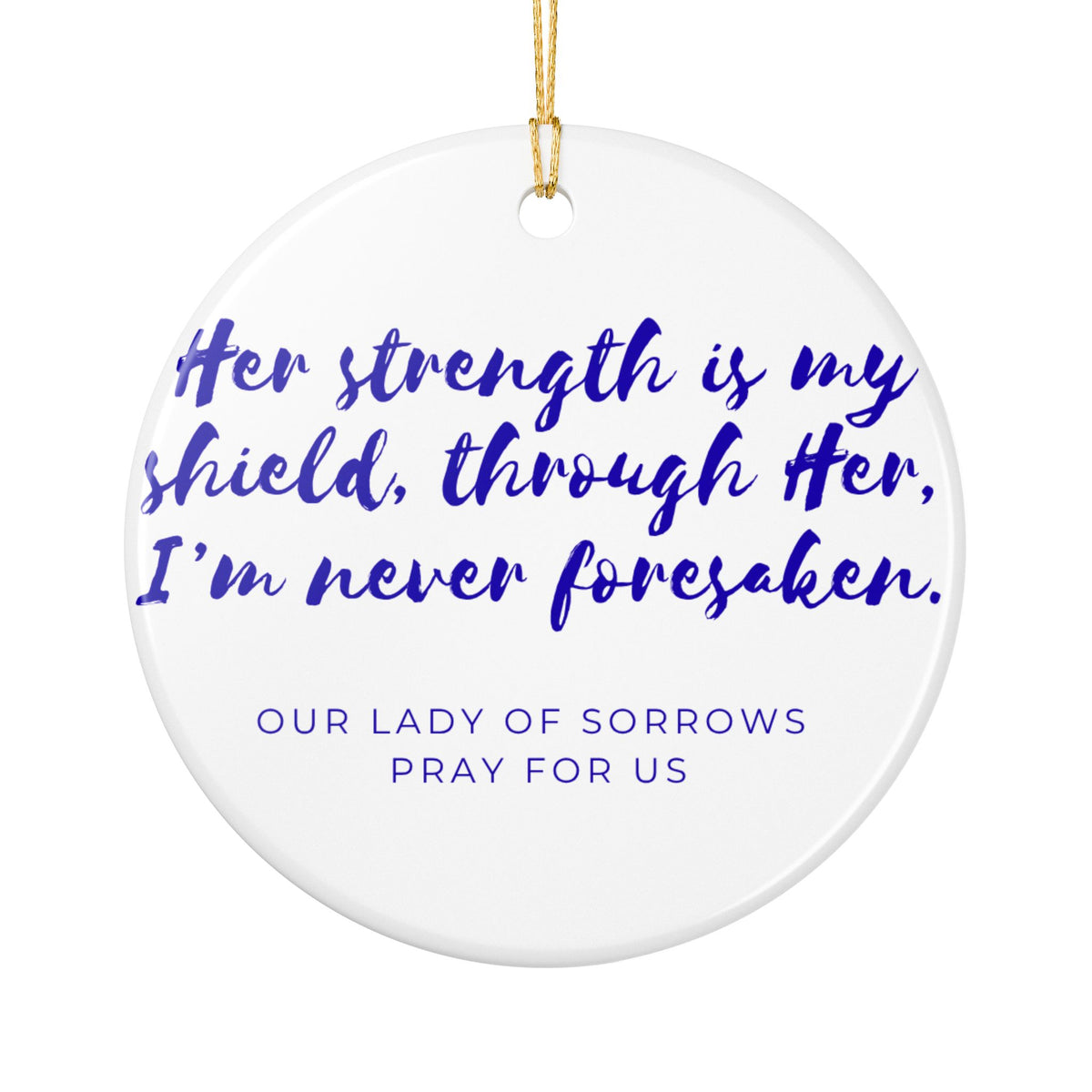 Our Lady of Sorrows Catholic Christmas Ornament
