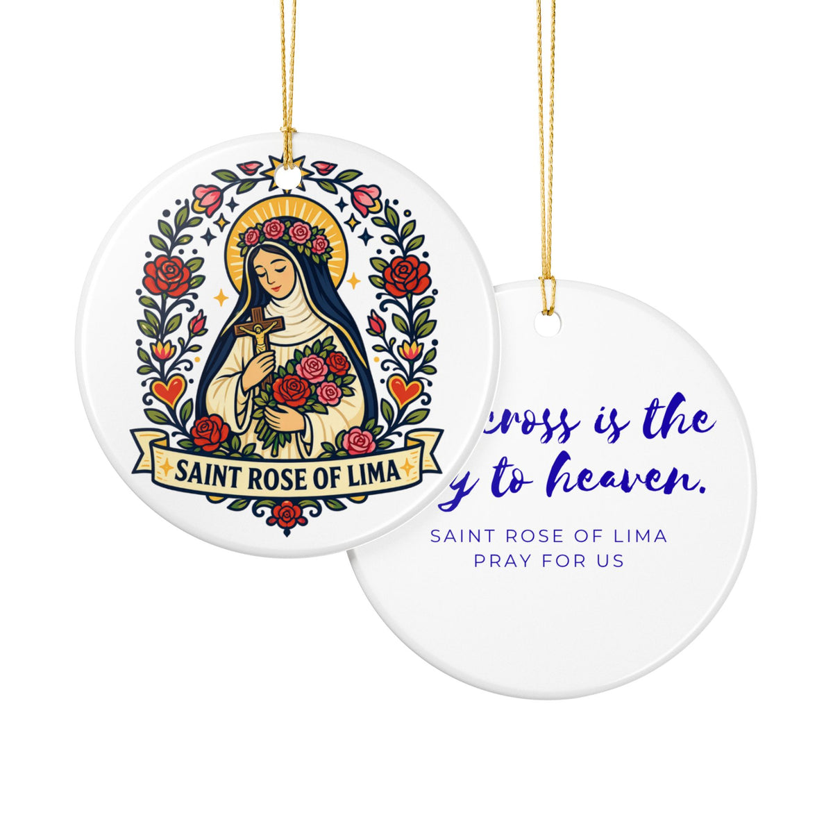St. Rose of Lima Catholic Christmas Ornament
