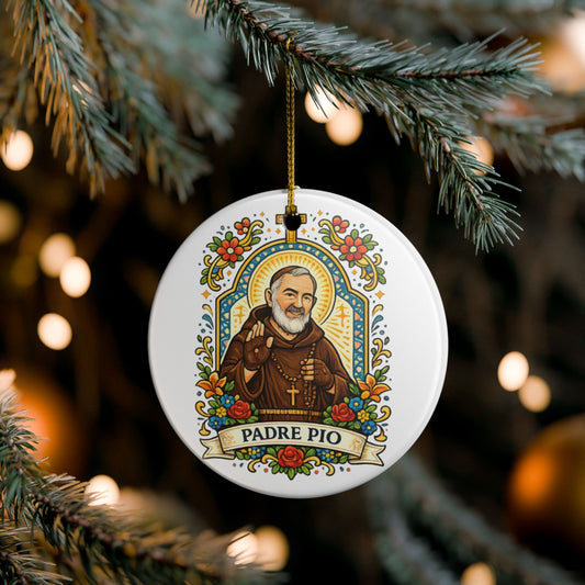 Saint Padre Pio Catholic Christmas Ornament