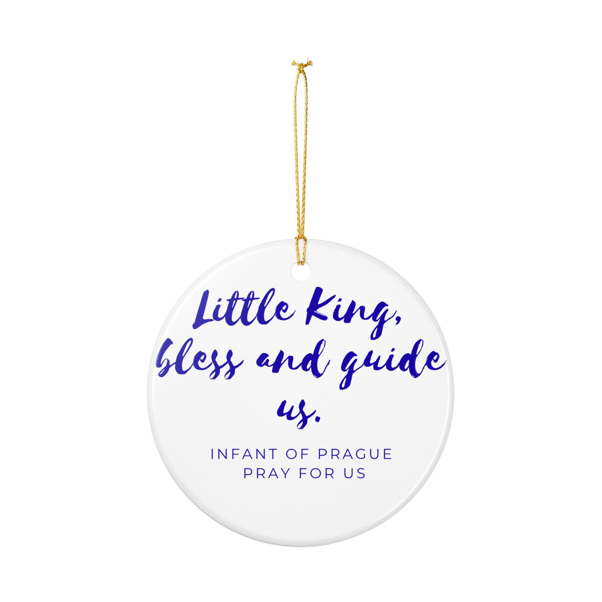 Infant of Prague Catholic Christmas Ornament