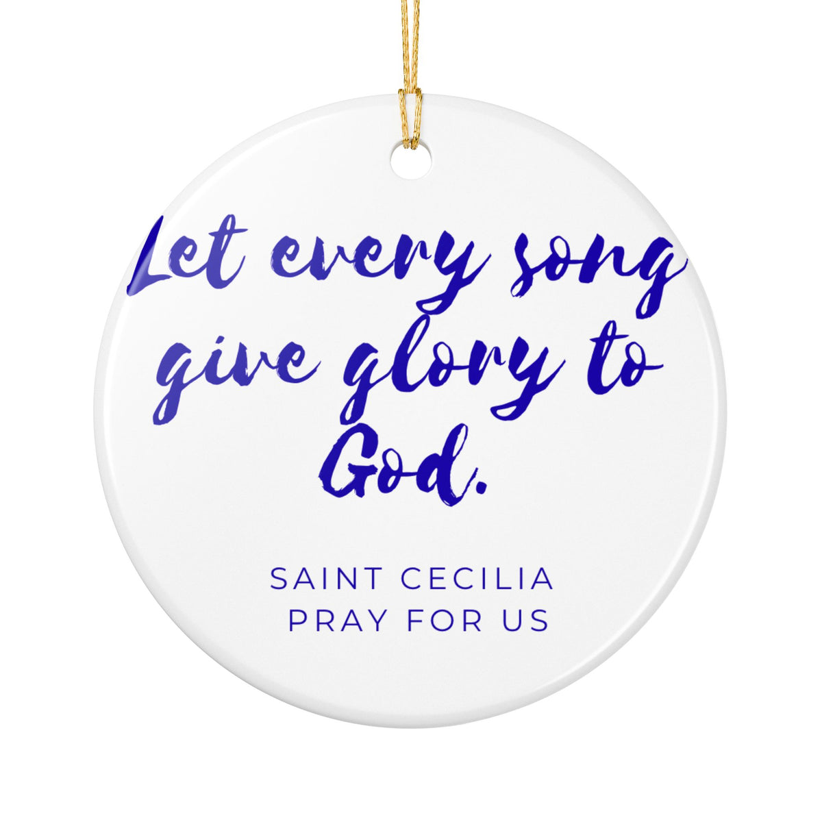 St. Cecilia Catholic Christmas Ornament
