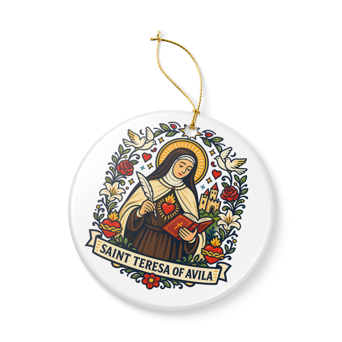 St. Teresa of Avila Catholic Christmas Ornament