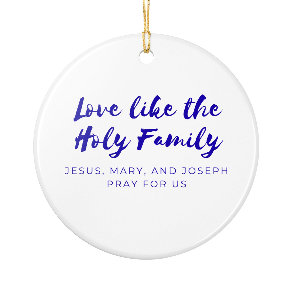 Three Hearts of the Holy Family Catholic Christmas Ornament