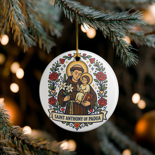 St. Anthony of Padua Catholic Christmas Ornament