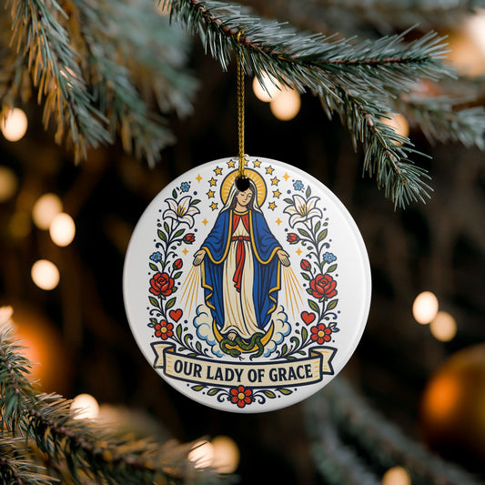 Our Lady of Grace Catholic Christmas Ornament