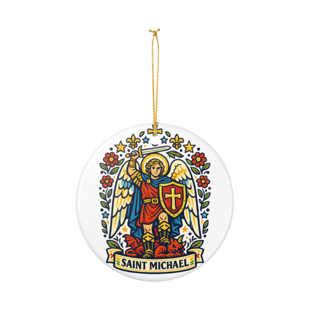 St. Michael the Archangel Catholic Christmas Ornament