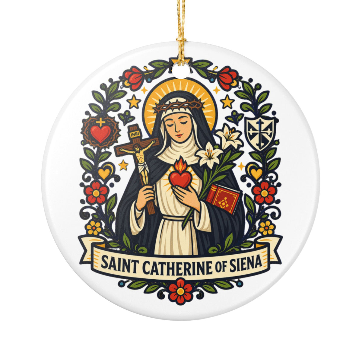 St. Catherine of Siena Catholic Christmas Ornament
