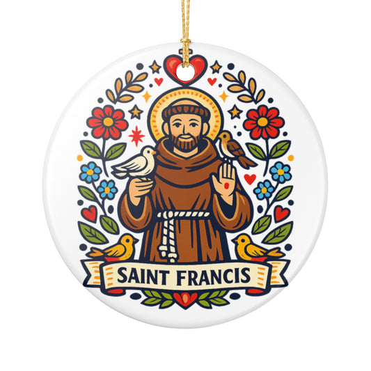 St. Francis of Assisi Catholic Christmas Ornament