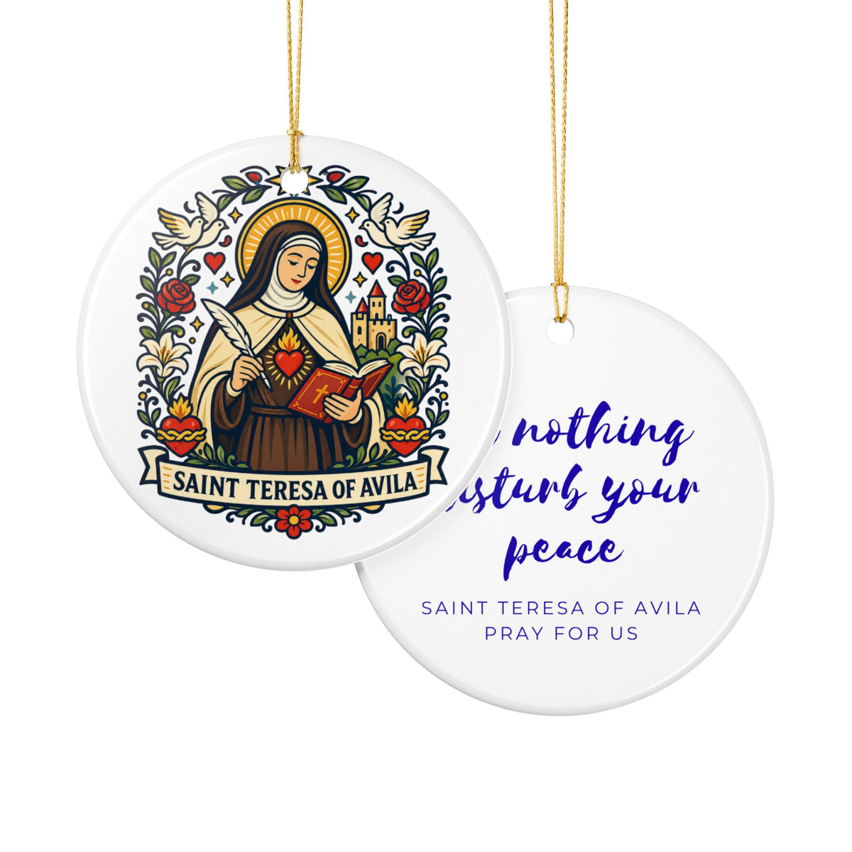 St. Teresa of Avila Catholic Christmas Ornament