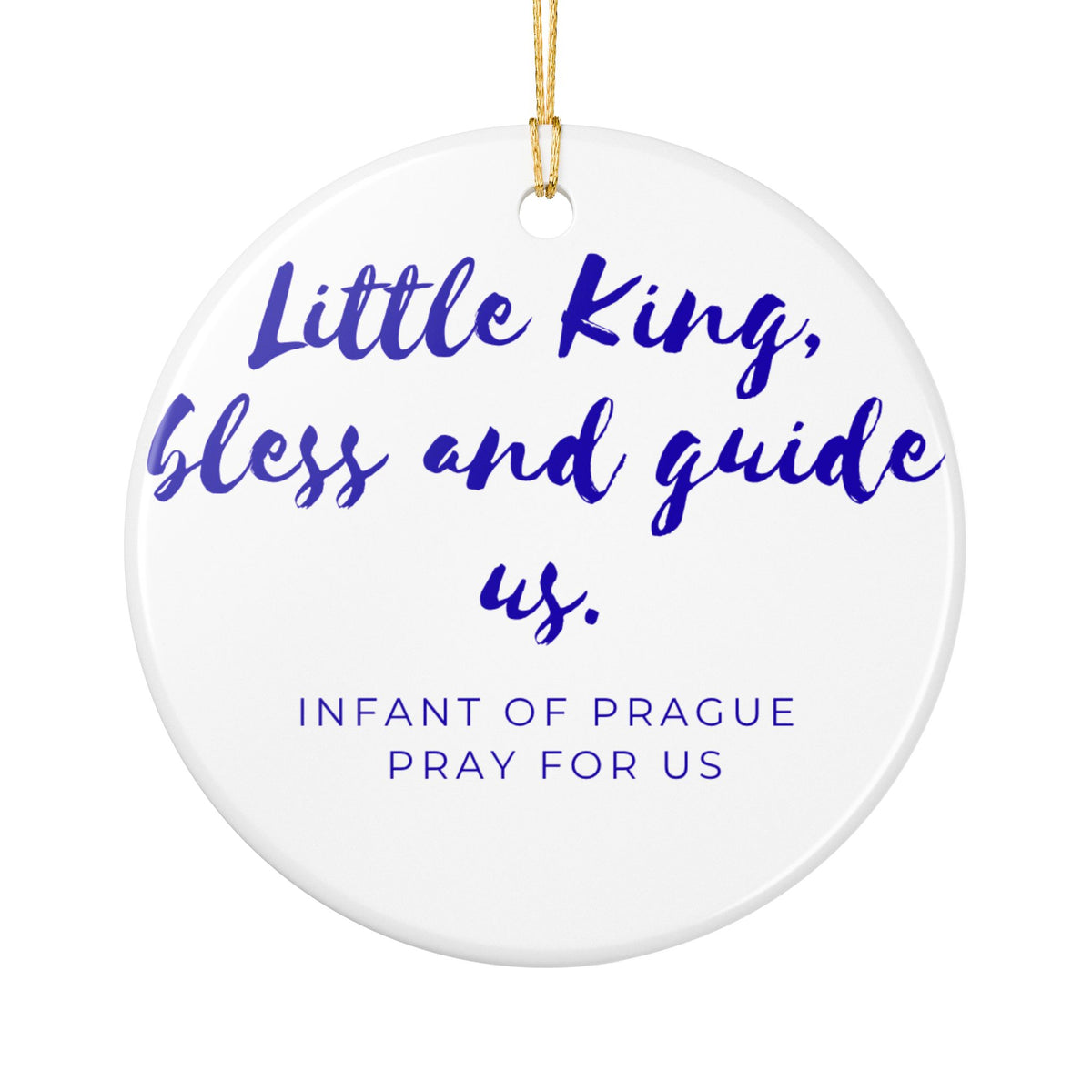 Infant of Prague Catholic Christmas Ornament