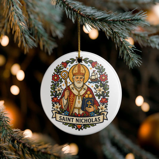 St. Nicholas Catholic Christmas Ornament