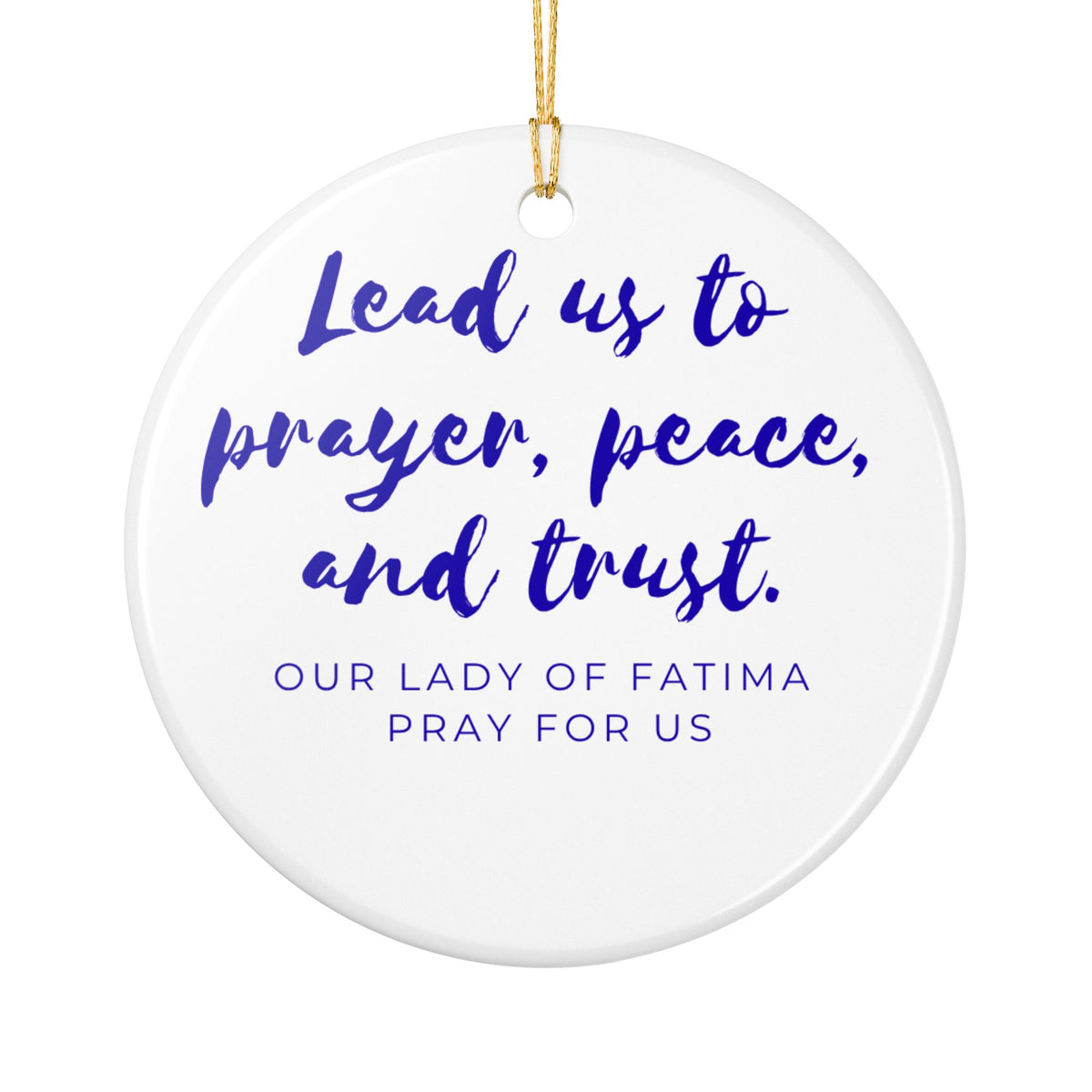 Our Lady of Fatima Ornament, Catholic Christmas Keepsake, Marian Gift, Saint Prayer Decor, Faith-Filled Gift for Family and Friends