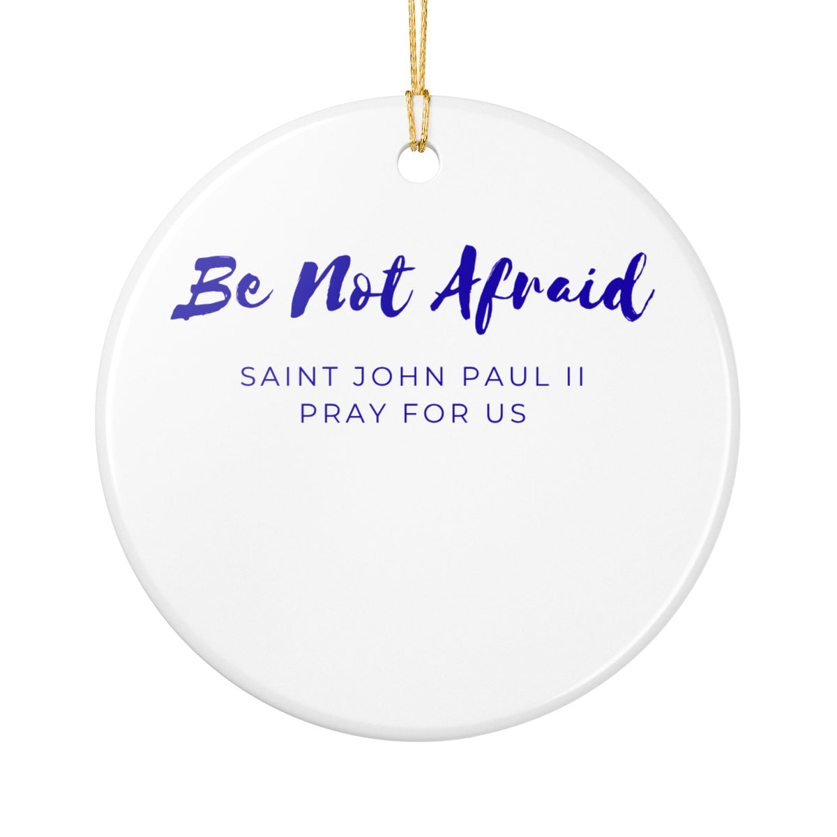 St. John Paul II Catholic Christmas Ornament