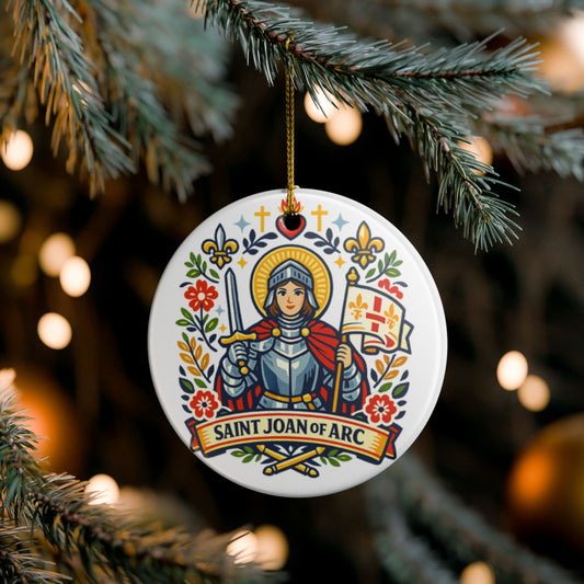St. Joan of Arc Catholic Christmas Ornament