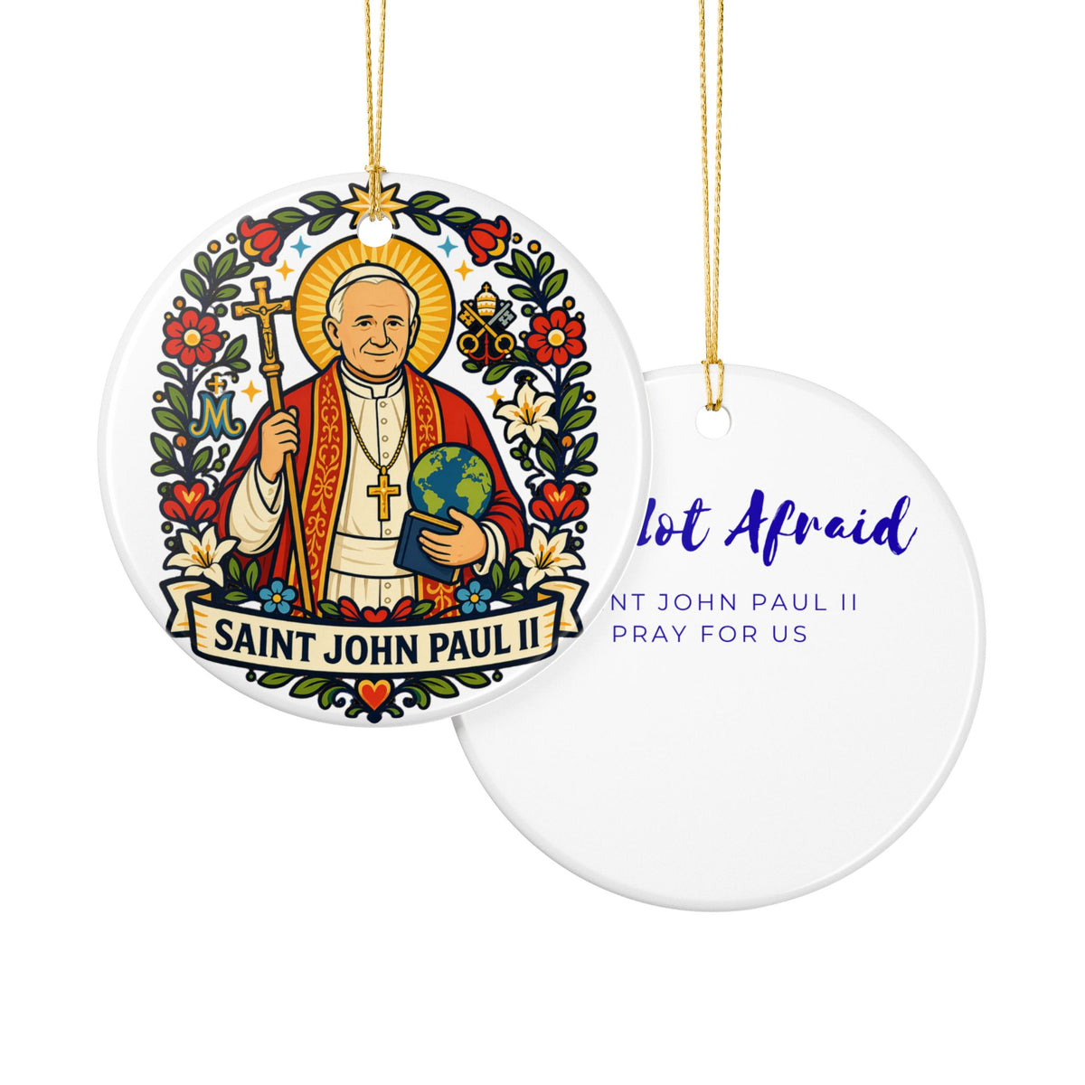 St. John Paul II Catholic Christmas Ornament