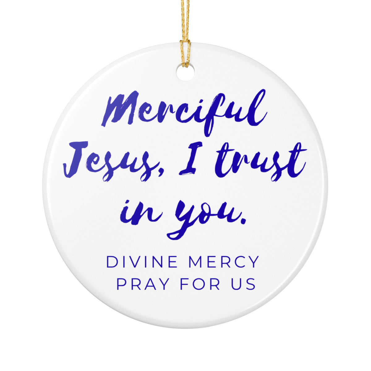 Divine Mercy Catholic Christmas Ornament